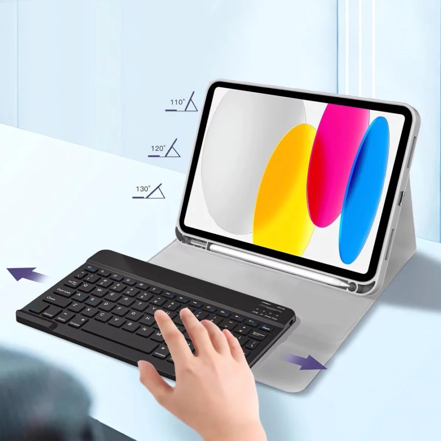 Etui Tech-Protect SC Pen + Keyboard na iPad 10.9" 2022 (10 gen.) / 11" 2025 (11 gen.) - szare