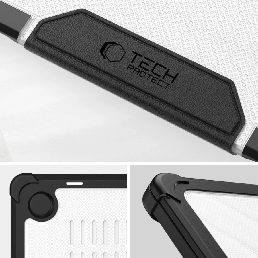 Etui Tech-Protect SmartShell Pro na MacBook Air 13" 2023-2025 M2 / M3 / M4 - przezroczysto-czarne