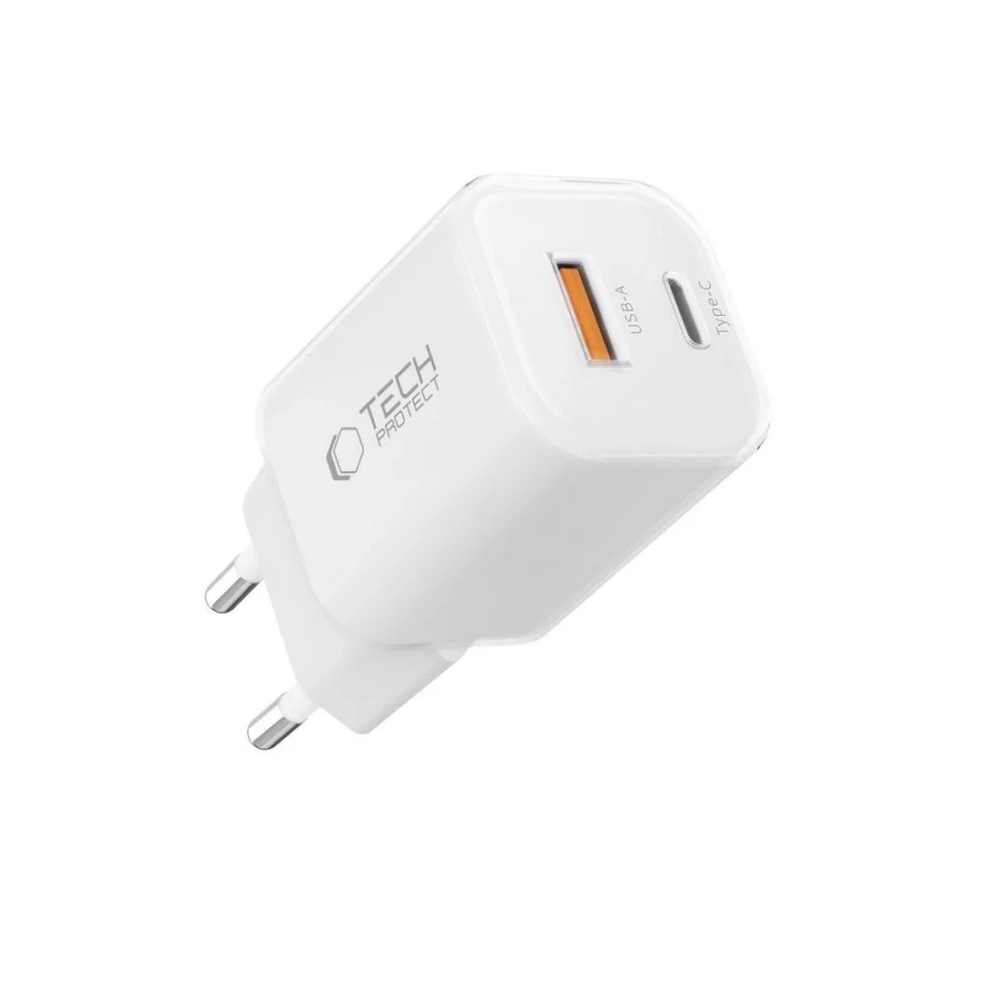 Ładowarka sieciowa Tech-Protect NCM33W 2-porty PD33W/QC3.0 - biała