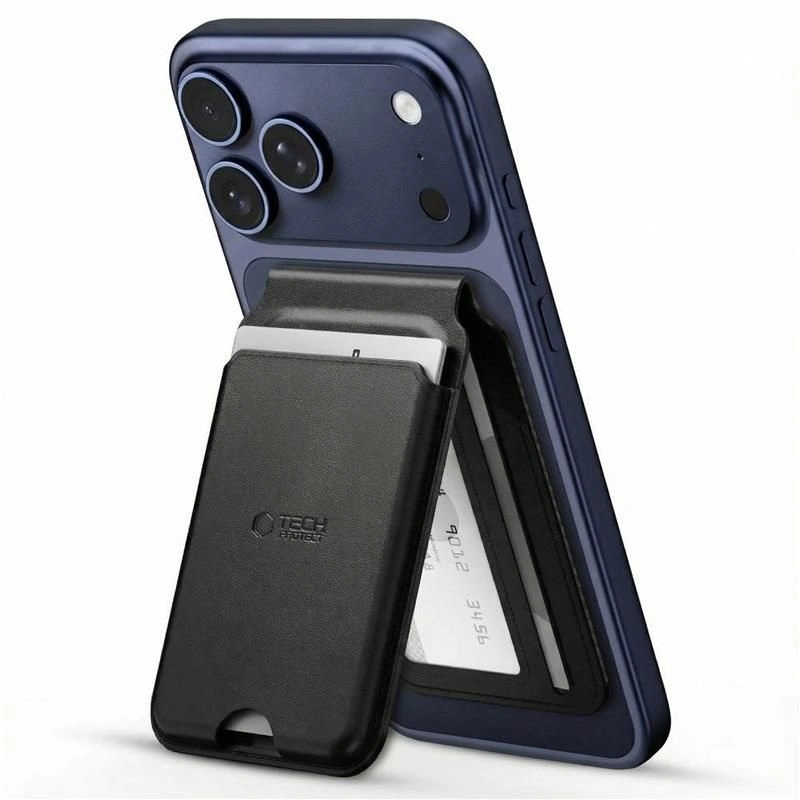 Etui Tech-Protect MagWallet Stand MagSafe uniwersalny - czarny