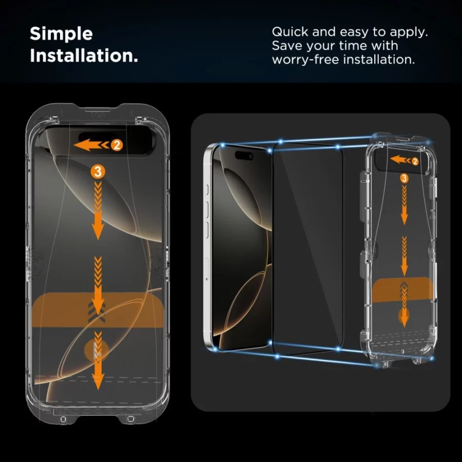 Szkło hartowane Tech-Protect Quick Set+ 2-pack na iPhone 16 Pro