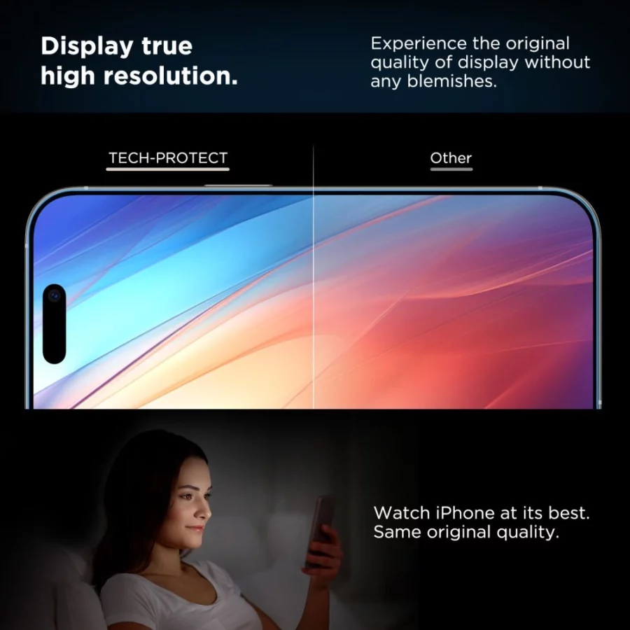 Szkło hartowane Tech-Protect Quick Set+ 2-pack na iPhone 13 / 13 PRO / 14 / 16e / 17e