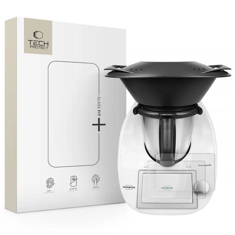 Szkło hartowane Tech-Protect Glass Fit+ 2-pack na Thermomix TM6 - przezroczyste