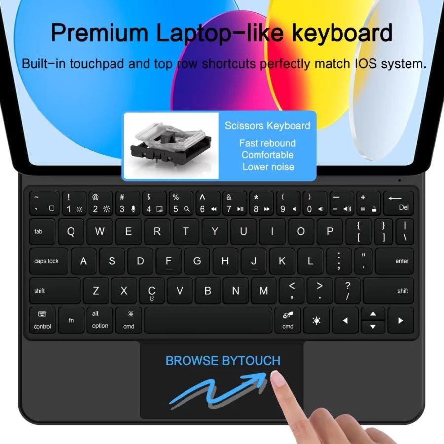Etui Tech-Protect Smartcase Magnetic z klawiaturą na iPad 10.9” 2022 / iPad 11” 2025 - czarne