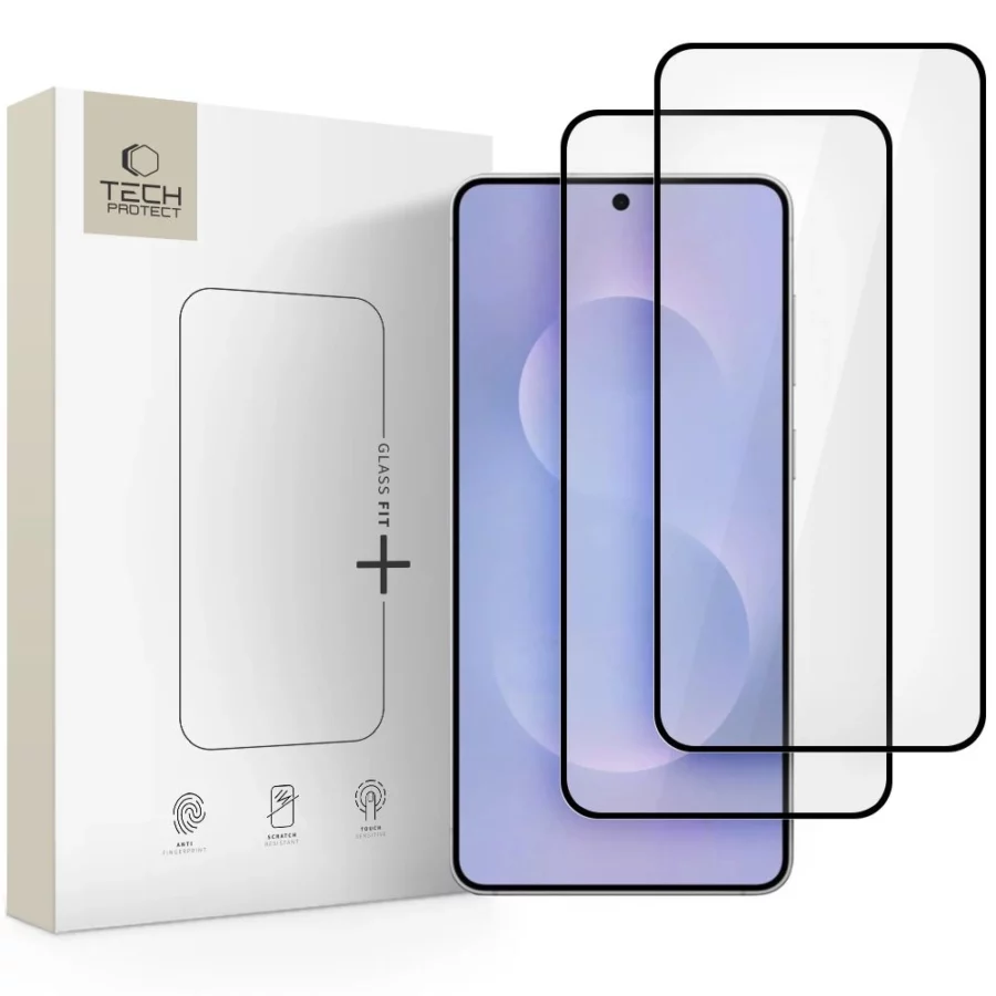 Szkło hartowane Tech-Protect Glass Fit+ 2-pack na Samsung Galaxy S25 Edge  - przezroczyste