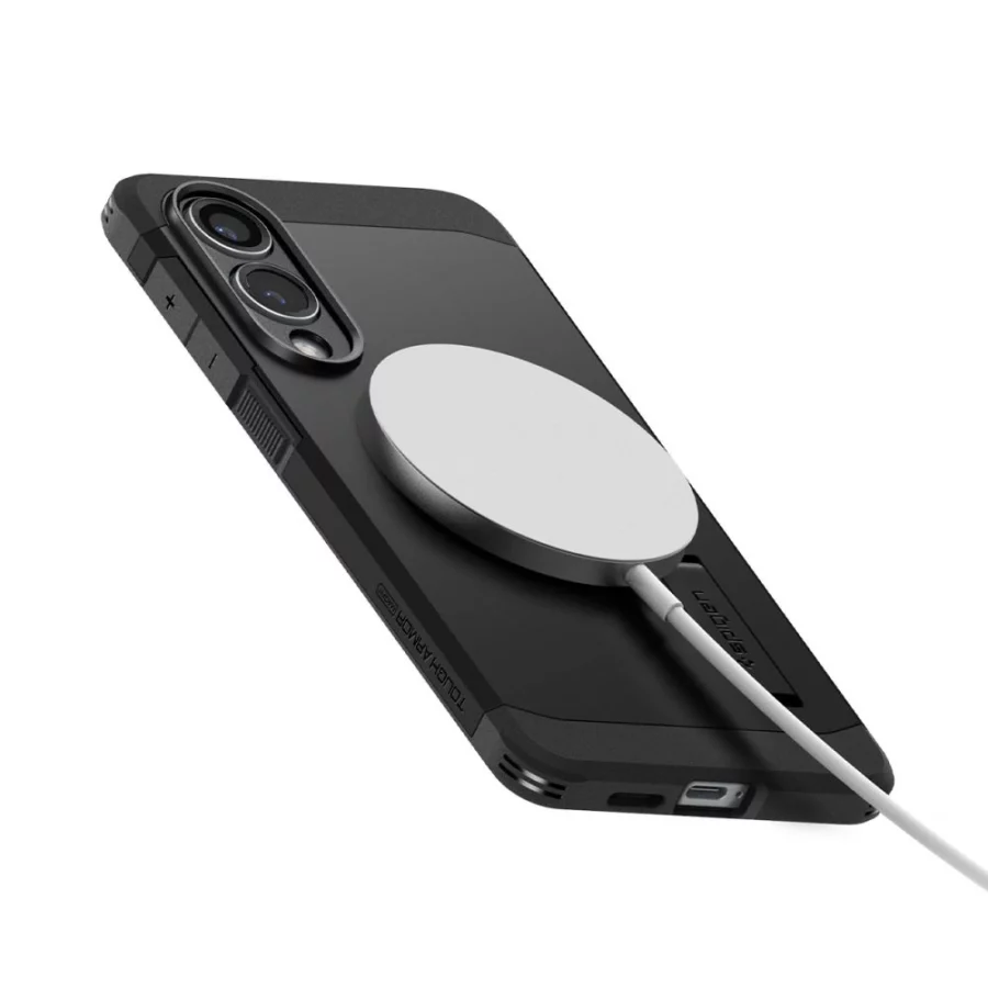 Etui Spigen Tough Armor MagSafe na Samsung Galaxy S25 Edge - czarne