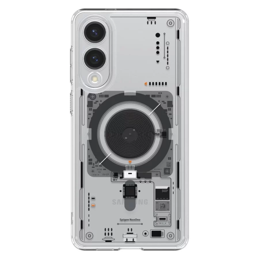 Etui Spigen Ultra Hybrid Mag z MagSafe na Samsung Galaxy S25 Edge z nadrukiem - przezroczyste