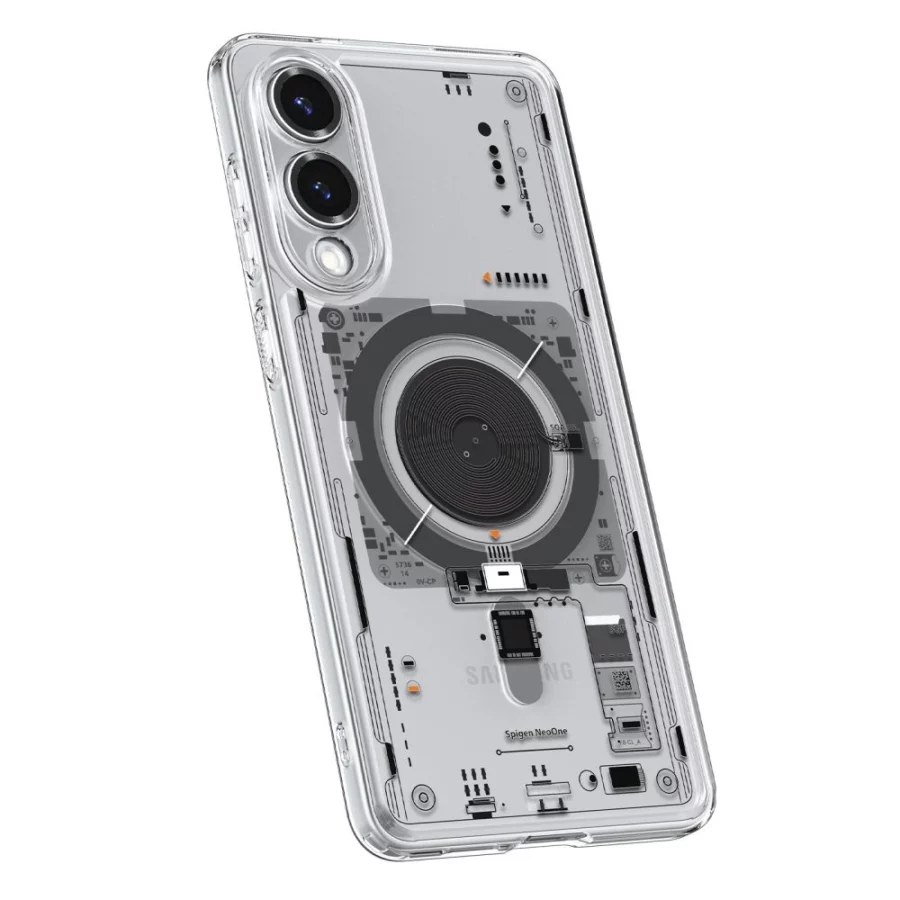 Etui Spigen Ultra Hybrid Mag z MagSafe na Samsung Galaxy S25 Edge z nadrukiem - przezroczyste