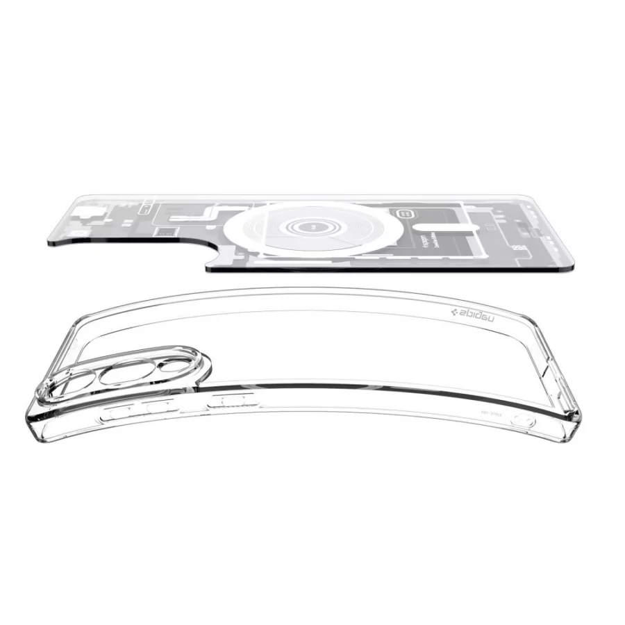 Etui Spigen Ultra Hybrid Mag z MagSafe na Samsung Galaxy S25 Edge z nadrukiem - białe