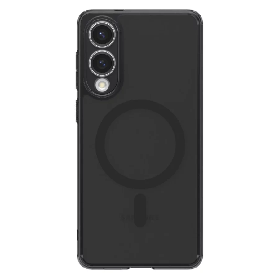 Etui Spigen Ultra Hybrid Mag z MagSafe na Samsung Galaxy S25 Edge - czarne półprzezroczyste