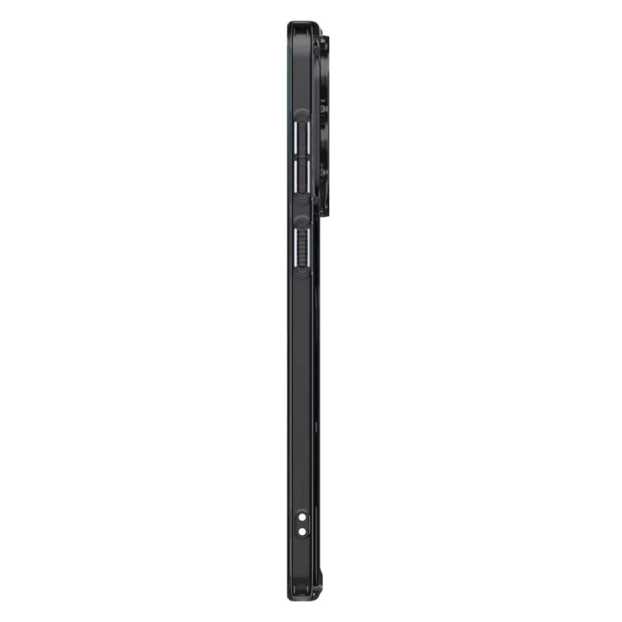 Etui Spigen Ultra Hybrid Mag z MagSafe na Samsung Galaxy S25 Edge - czarne półprzezroczyste