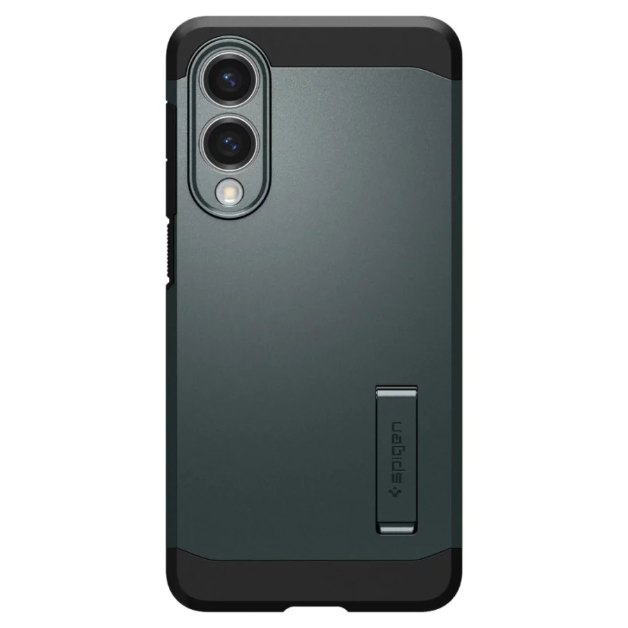 Etui Spigen Tough Armor MagSafe na Samsung Galaxy S25 Edge - zielono-czarne