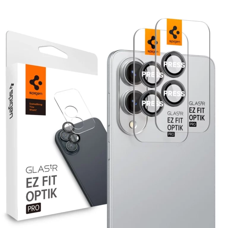 Osłona aparatu Spigen Optik Pro GLAS.TR "Ez Fit" 2-pack na Samsung Galaxy S25 Edge - czarna