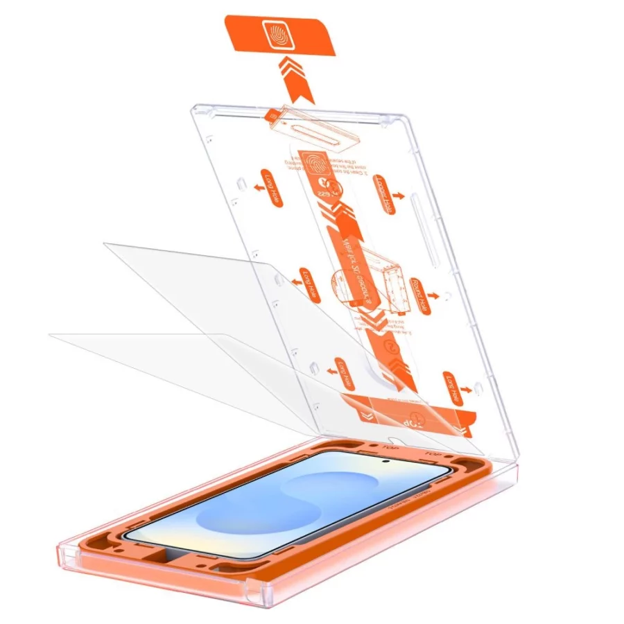 Szkło hartowane Tech-Protect Quick Set+ na Samsung Galaxy S25 - przezroczyste