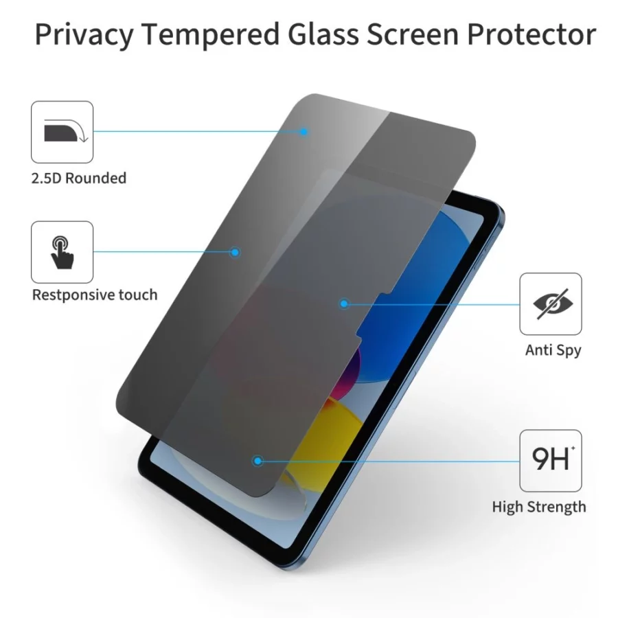 Szkło prywatyzujące Tech-Protect Glass Spy+ na iPad 10.9” 2022 / iPad 11” 2025