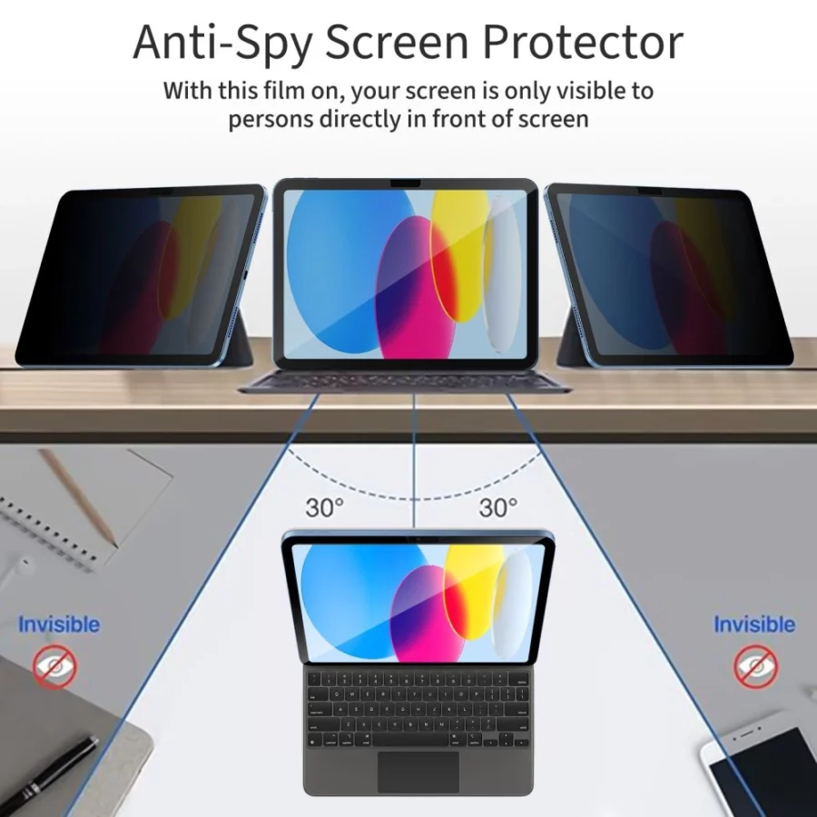 Szkło prywatyzujące Tech-Protect Glass Spy+ na iPad 10.9” 2022 / iPad 11” 2025