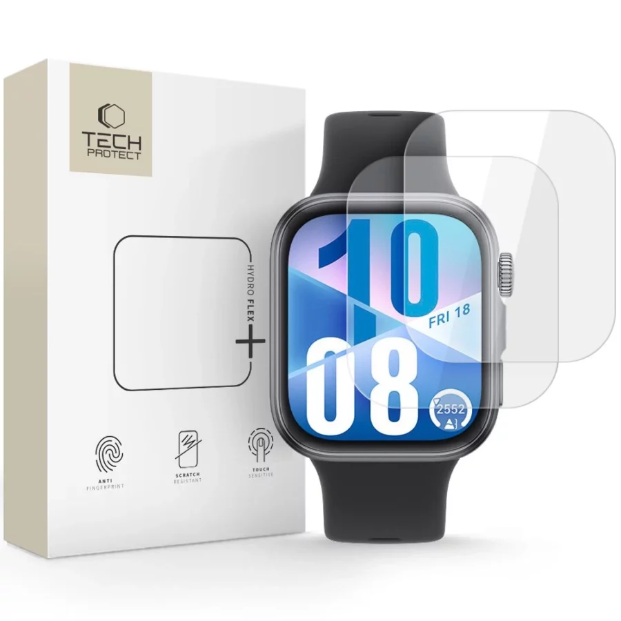 Folia hydrożelowa Tech-Protect Hydro Flex+ 2-pack na Huawei Watch Fit 3 / 4 - przezroczysta