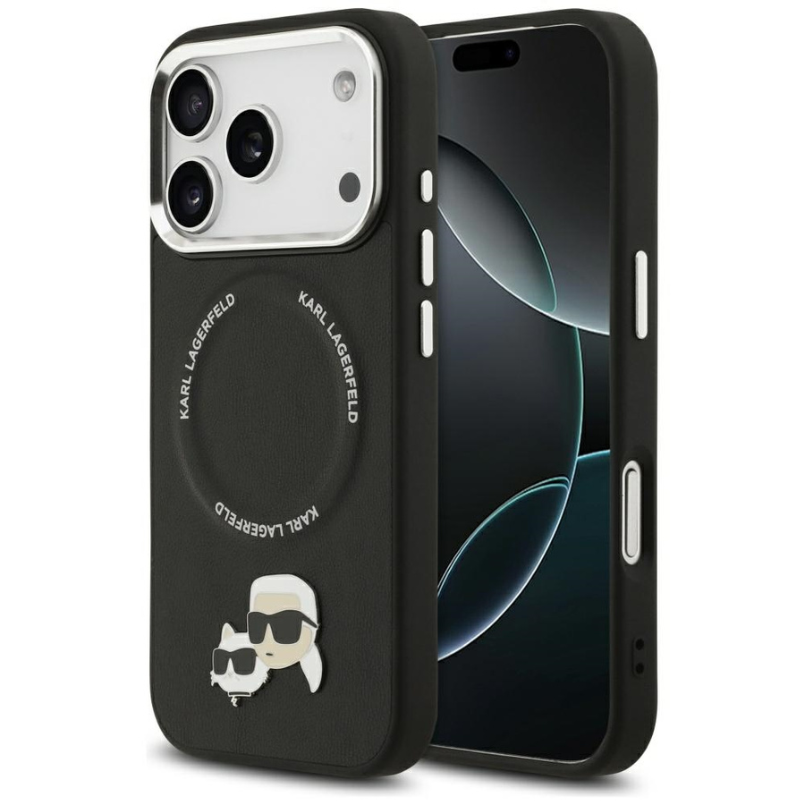 Etui Karl Lagerfeld Karl & Choupette     Pins MagSafe do iPhone 17 Pro Max czarny