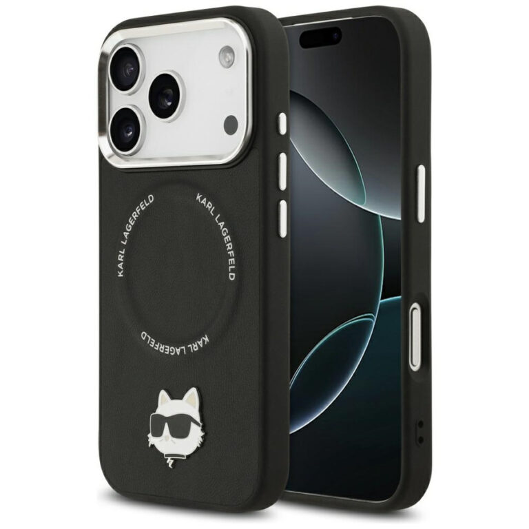 Etui Karl Lagerfeld Choupette Pin        MagSafe do iPhone 17 Pro Max czarny