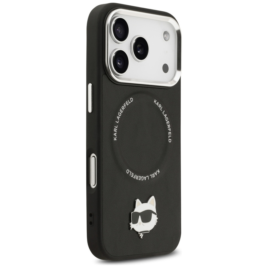 Etui Karl Lagerfeld Choupette Pin        MagSafe do iPhone 17 Pro Max czarny
