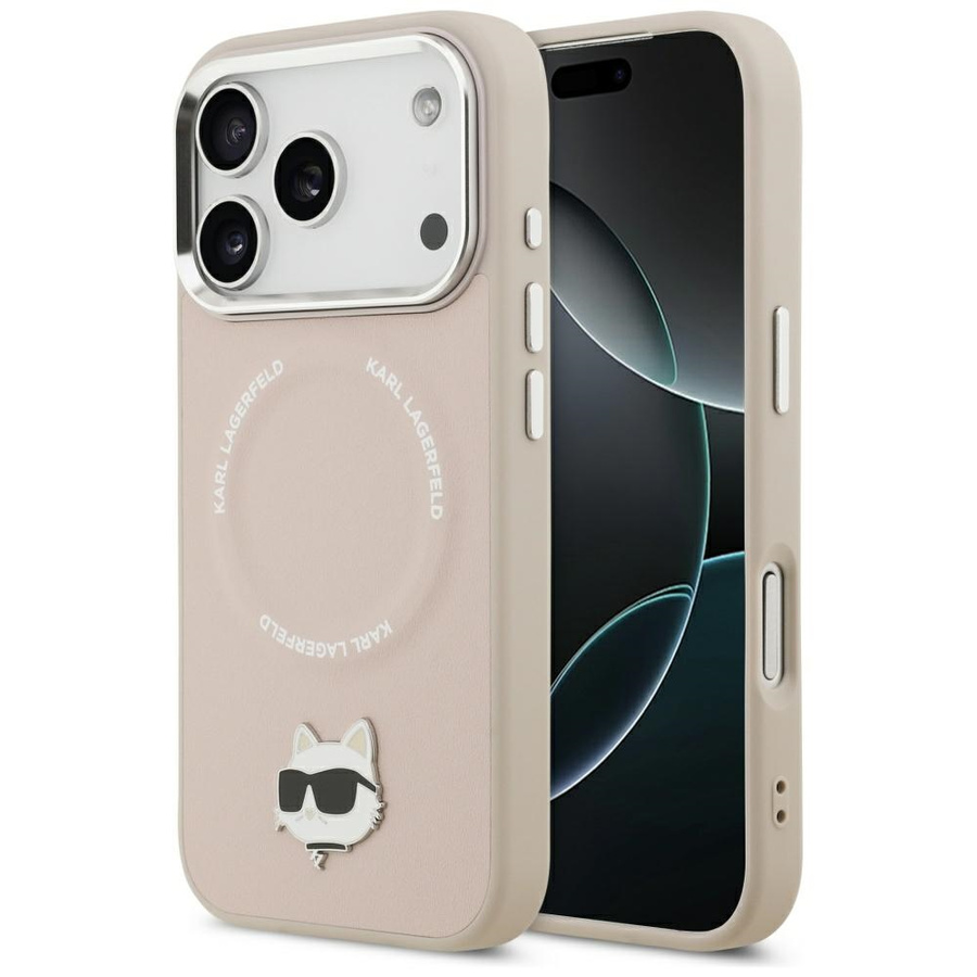 Etui Karl Lagerfeld Choupette Pin        MagSafe do iPhone 17 Pro różowy