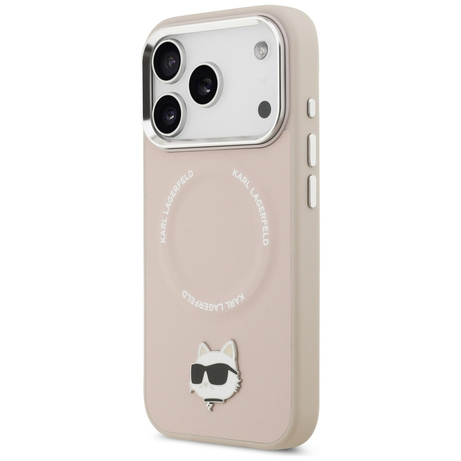 Etui Karl Lagerfeld Choupette Pin        MagSafe do iPhone 17 Pro różowy