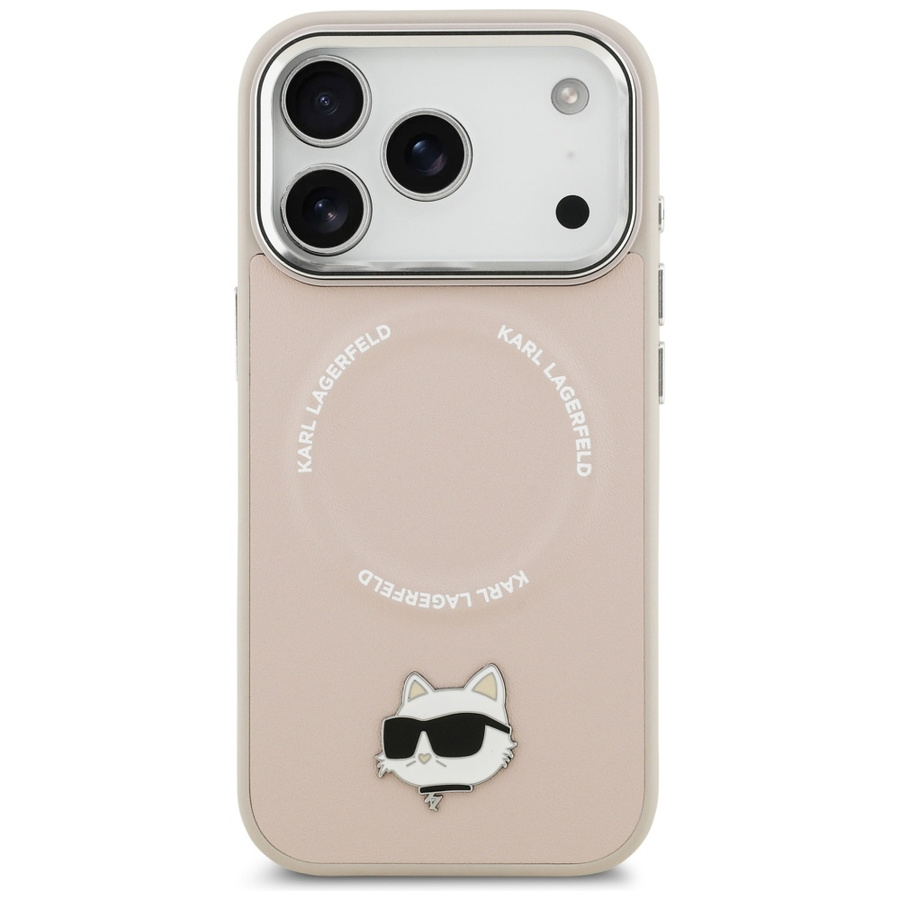 Etui Karl Lagerfeld Choupette Pin        MagSafe do iPhone 17 Pro różowy