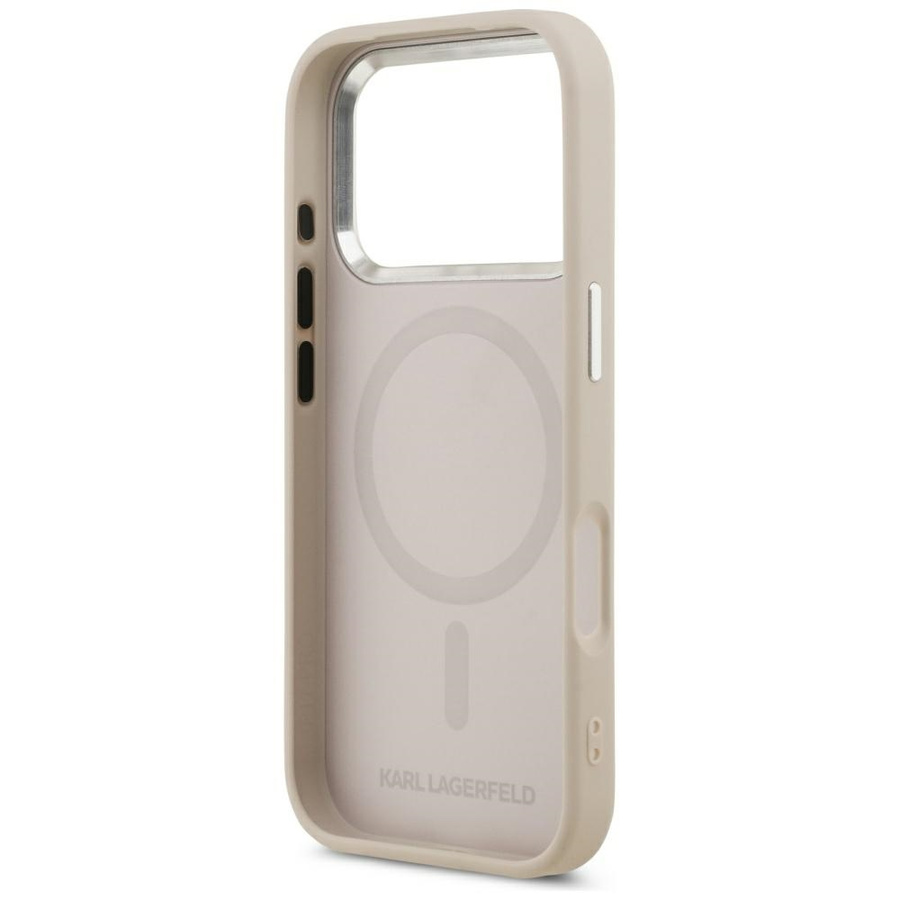 Etui Karl Lagerfeld Choupette Pin        MagSafe do iPhone 17 Pro różowy