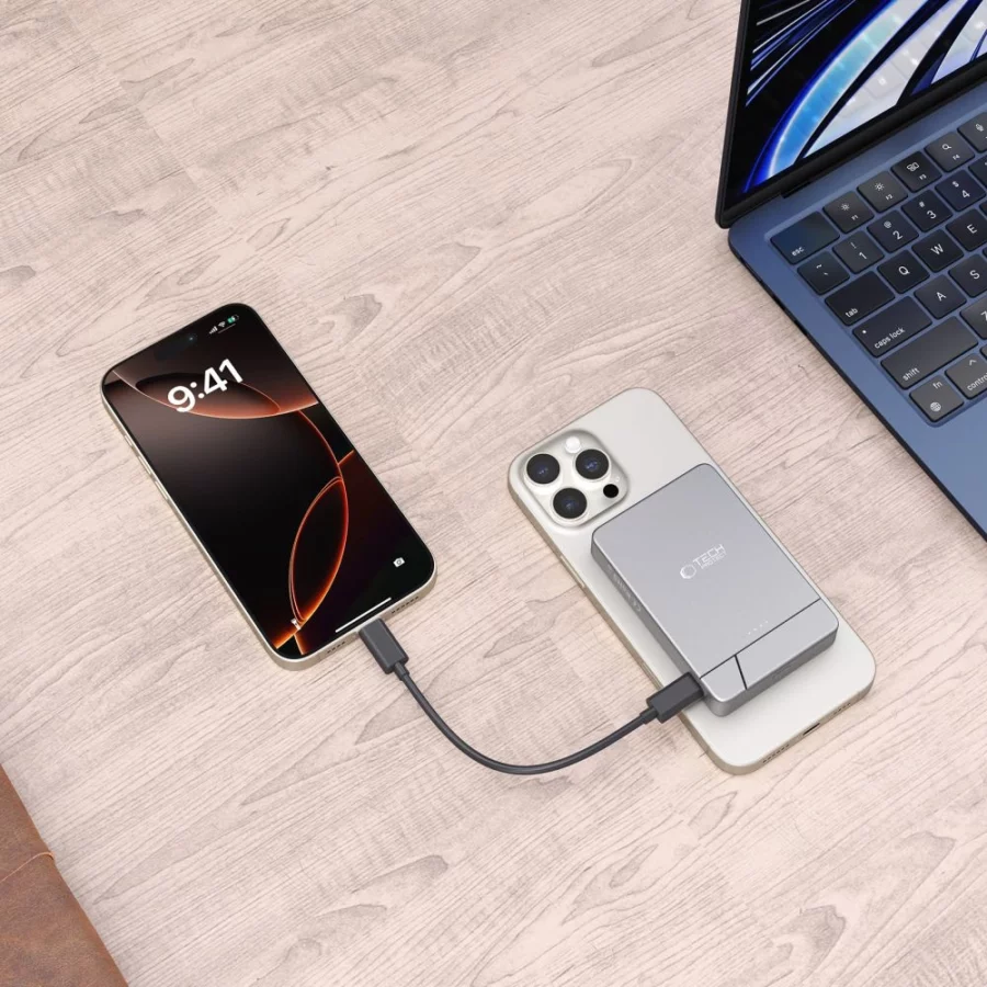 Powerbank Tech-Protect PB14 LifeMag MagSafe 5000 mAh - szary