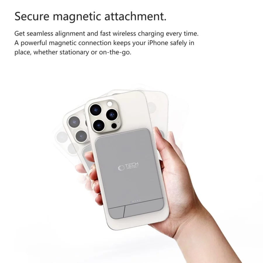 Powerbank Tech-Protect PB14 LifeMag MagSafe 10000 mAh - szary