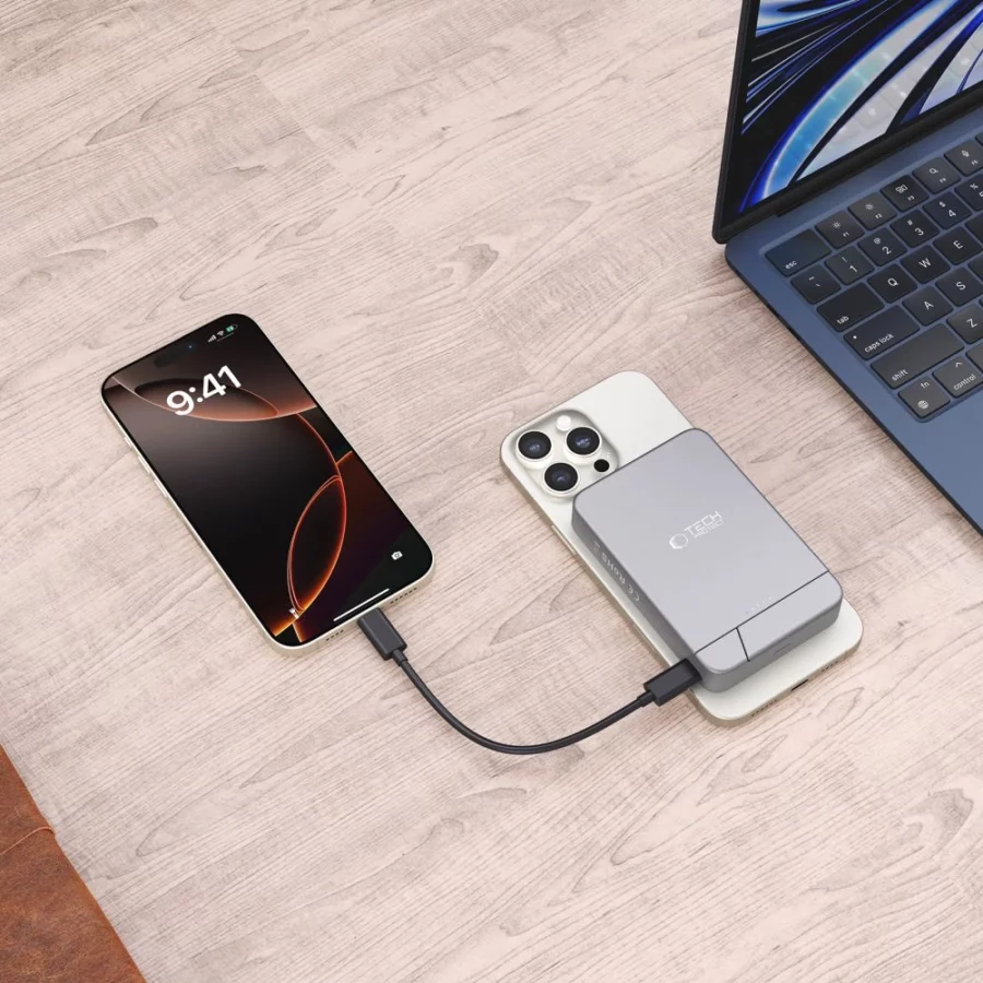 Powerbank Tech-Protect PB14 LifeMag MagSafe 10000 mAh - szary