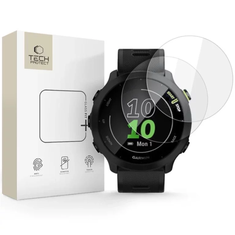 Szkło hartowane Tech-Protect Glass Fit+ 2-pack na Garmin Forerunner 55 - przezroczyste