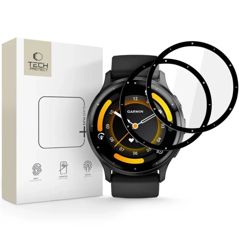 Szkło hybrydowe Tech-Protect Glass Flex+ 2-pack na Garmin Venu 3 - czarne