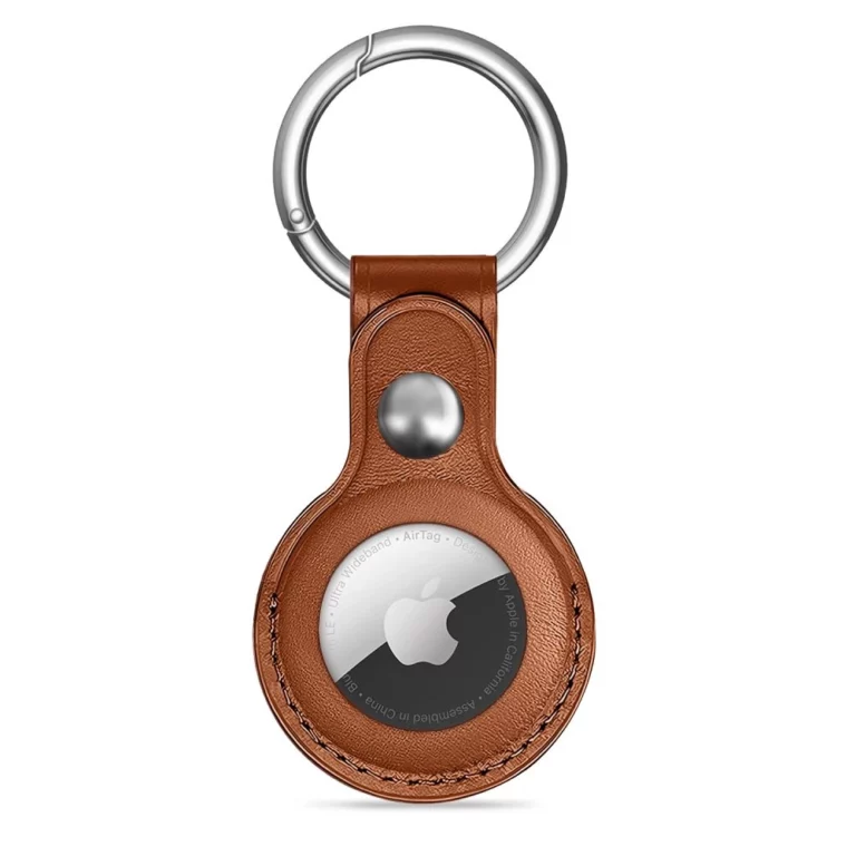 Etui Tech-Protect NaturalFit na Apple AirTag 1 / 2 - brązowy