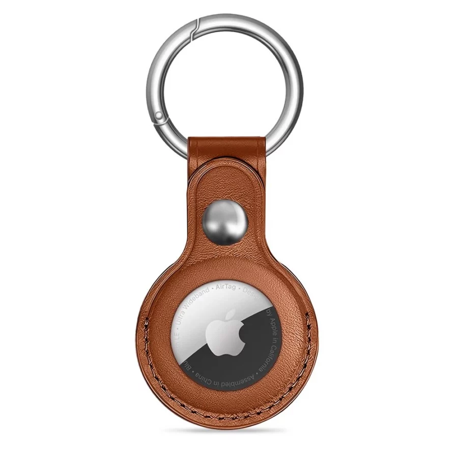 Etui Tech-Protect NaturalFit na Apple AirTag 1 / 2 - brązowy