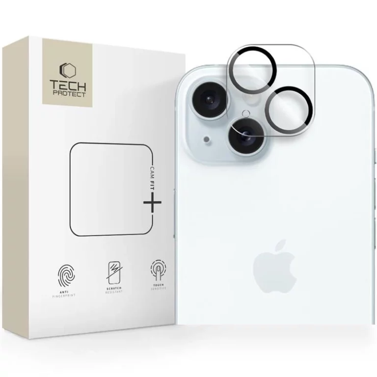 Osłona aparatu Tech-Protect Cam Fit+ na iPhone 14 / 14 Plus / 15 / 15 Plus - przezroczysta