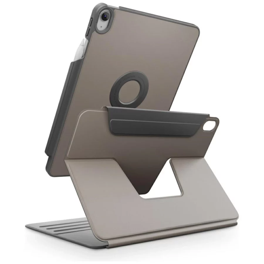 Etui UNIQ Rovus Snapmount Magnetic 360 Rotating Detachable do iPad 11" 2025 / iPad 10.9" 2022 (10 gen.) - szare