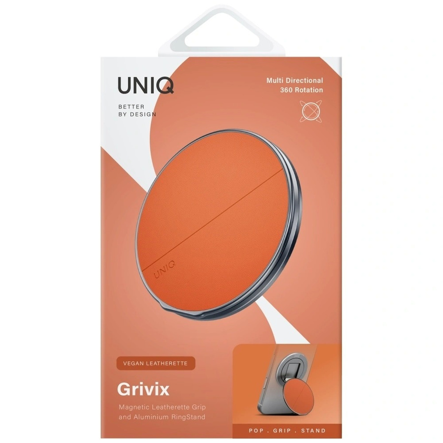 Uchwyt magnetyczny UNIQ Grivix Classic   360 Mount&Grip Stand pomarańczowy