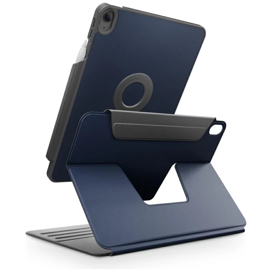 Etui UNIQ Rovus Snapmount Magnetic 360 Rotating Detachable do iPad Air 11" 2024 / 2025 / iPad Air 10.9" 2020 / 2022 - granatowe