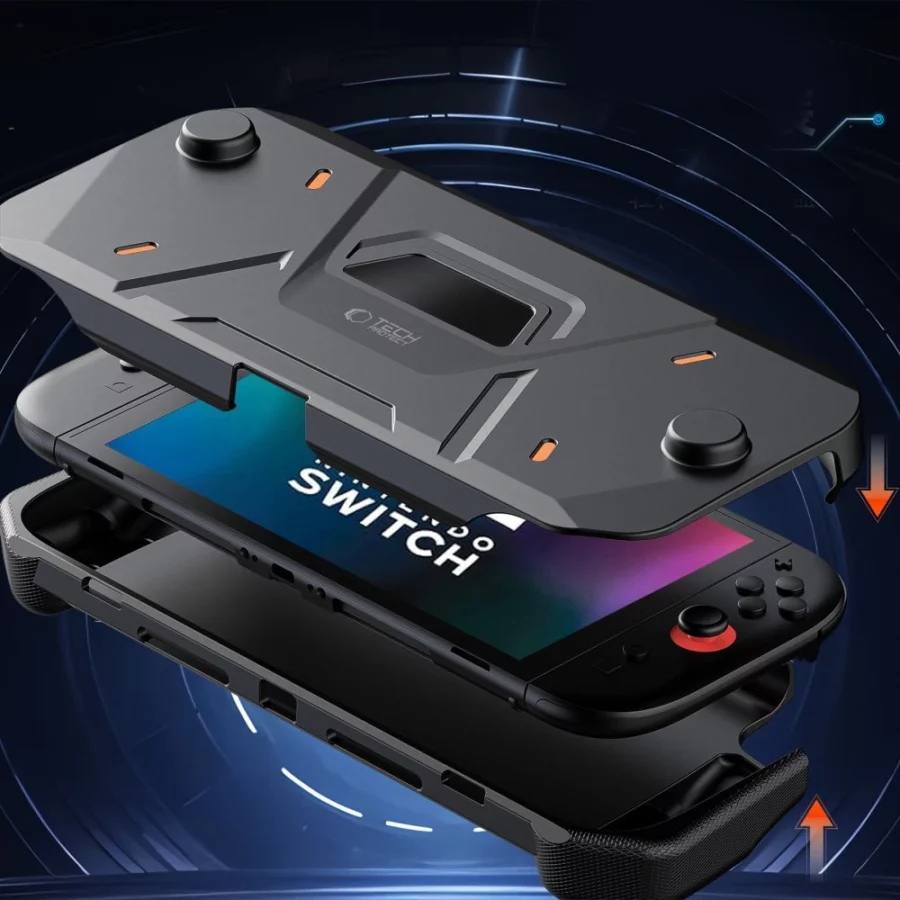 Etui Tech-Protect Carbonox na Nintendo Switch 2 - czarne