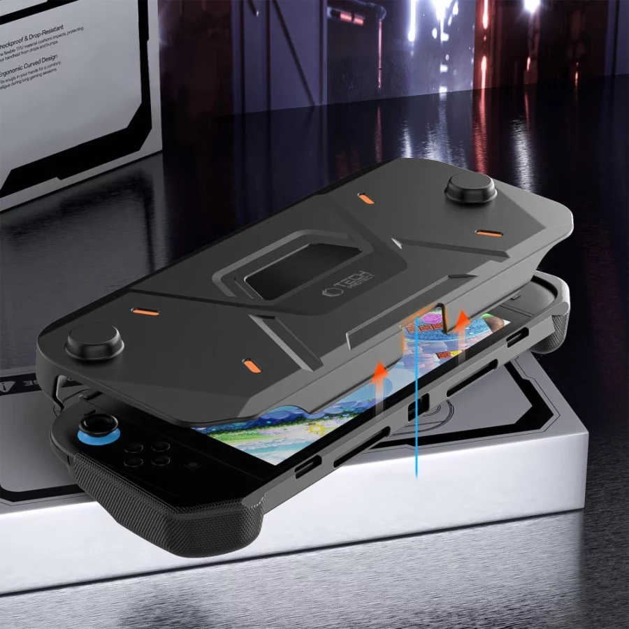 Etui Tech-Protect Carbonox na Nintendo Switch 2 - czarne