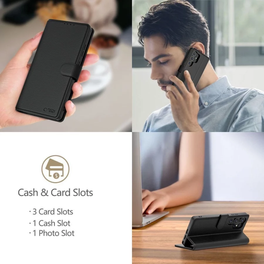 Etui Tech-Protect Wallet na Xiaomi Poco F7 5G - czarne