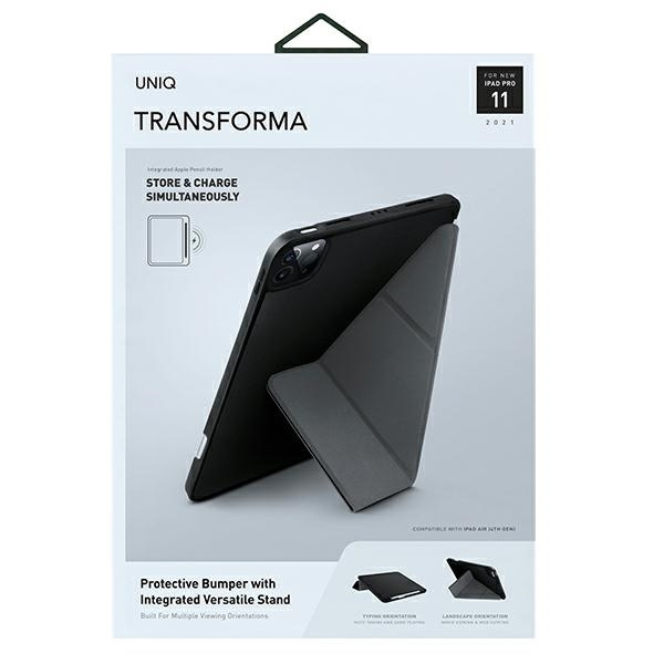 UNIQ etui Transforma iPad Pro 11"        (2021/2020) iPad Air 10.9" (2022/2020) Antimicrobial czarny/ebony black