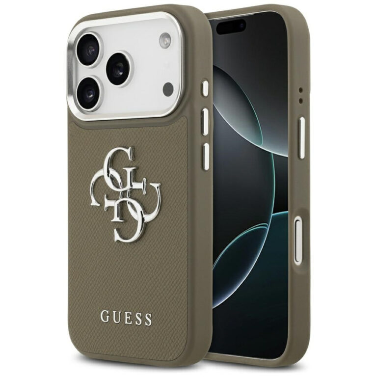 Etui Guess Grained Big 4G Classic Logo   do iPhone 17 Pro brązowy