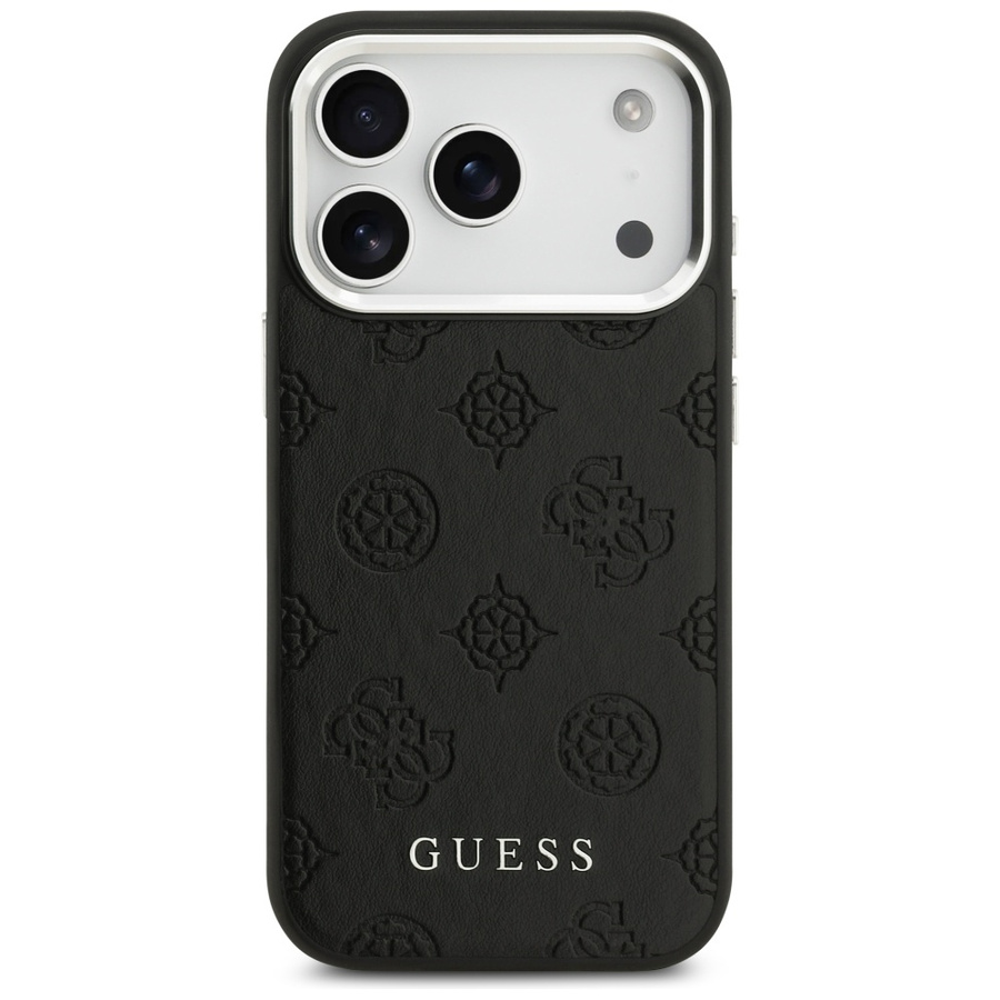 Etui Guess Peony Hot Stamp Script        MagSafe do iPhone 17 Pro czarny