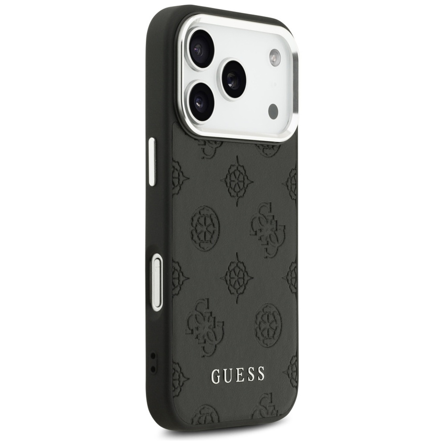 Etui Guess Peony Hot Stamp Script        MagSafe do iPhone 17 Pro czarny