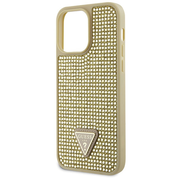 Guess GUHCP14XHDGTPD iPhone 14 Pro Max 6.7" złoty/gold hardcase Rhinestone Triangle