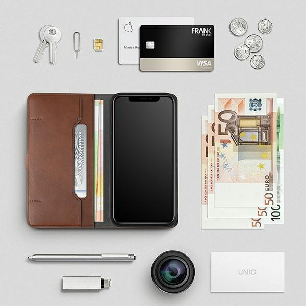 UNIQ etui book Journa iPhone 12 Pro Max6,7" szary/dark grey