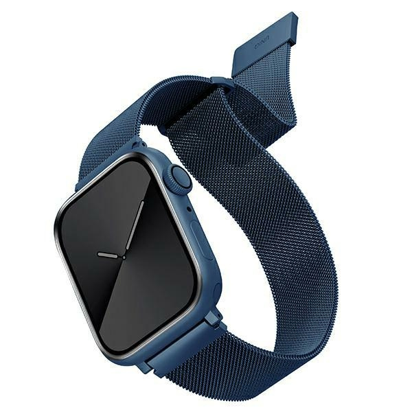 UNIQ pasek Dante Apple Watch Series      1/2/3/4/5/6/7/8/9/SE/SE2/SE3 38/40/41mm Stainless Steel niebieski/cobalt blue