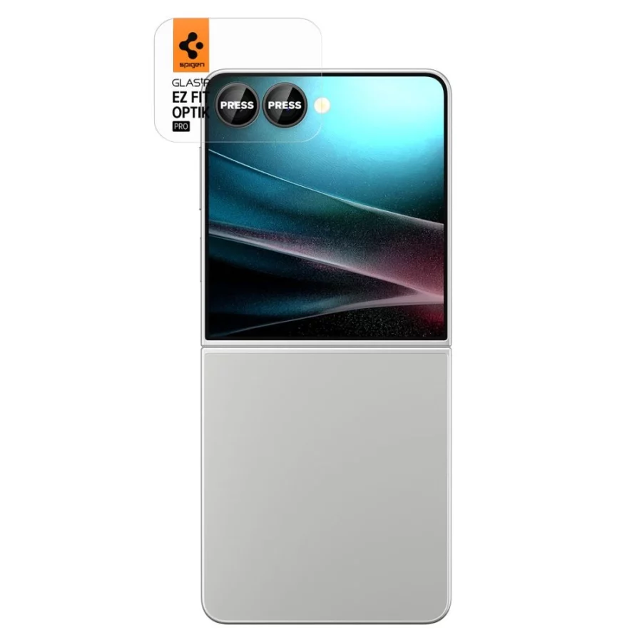 Osłona aparatu Spigen Optik Pro HD Glas.TR EZ Fit 2-pack na Samsung Galaxy Z Flip 7 - czarna